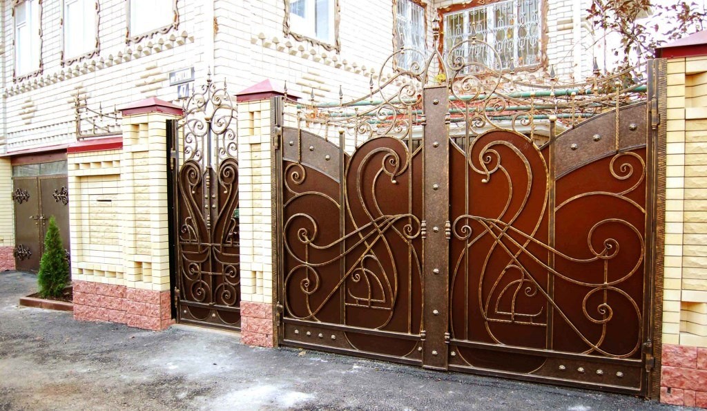 кованые ворота и калитки картинки