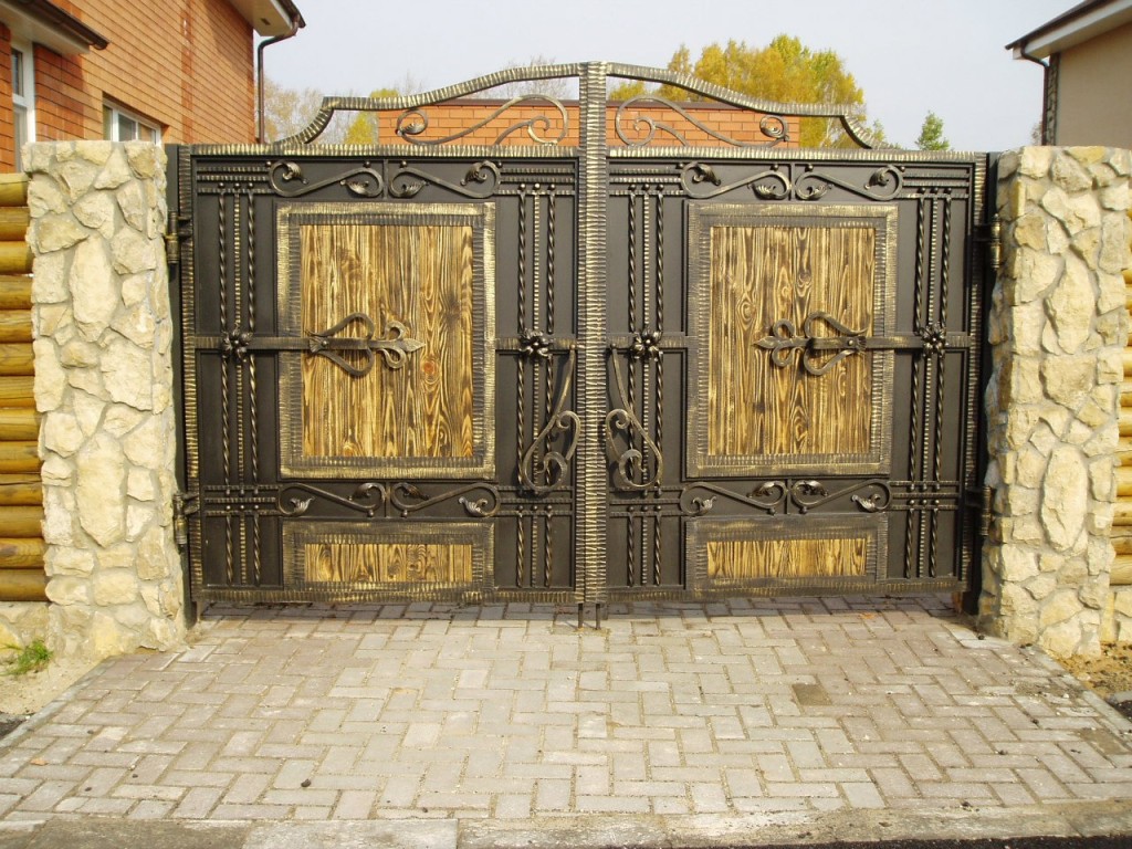 кованые ворота калитки эскизы